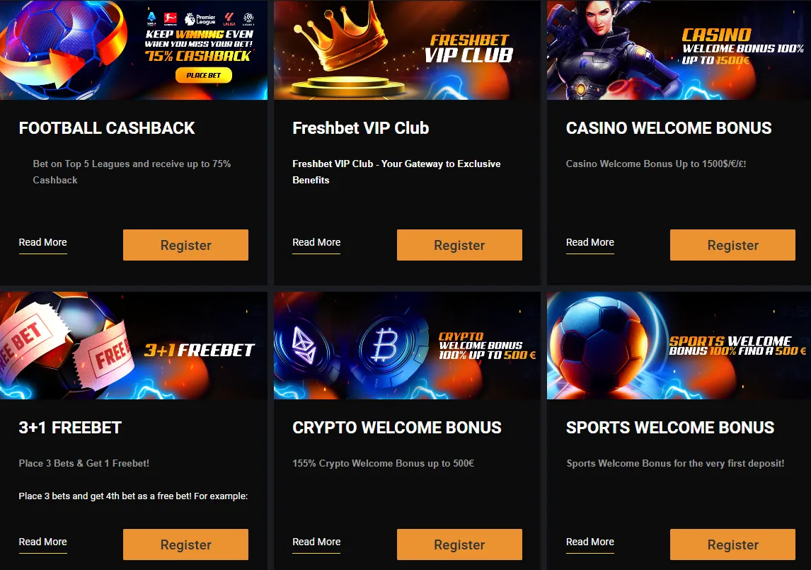 FreshBet casino bonus