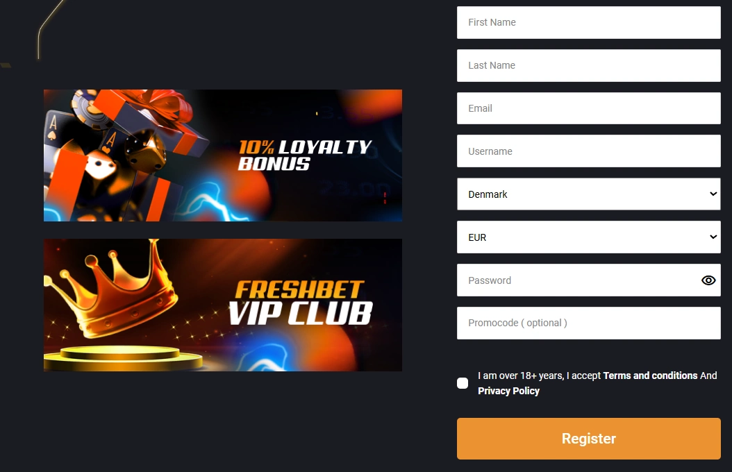 FreshBet casino login
